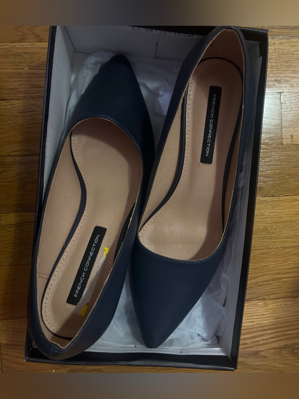French Connection Dark Navy Pointed-Toe Flats